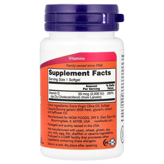 Vitamin D-3, 2000 IU - 30 softgels