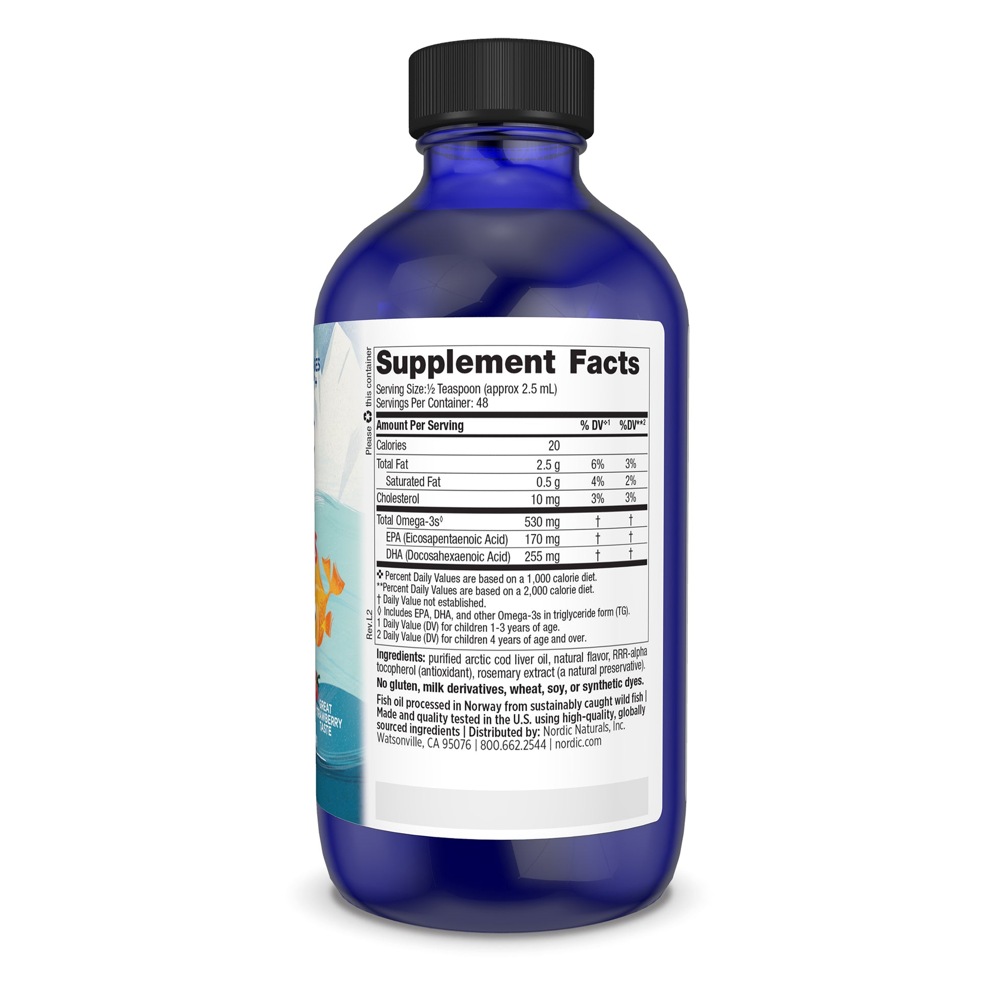 Children's DHA, 530mg Omega-3 Strawberry - 119 ml.