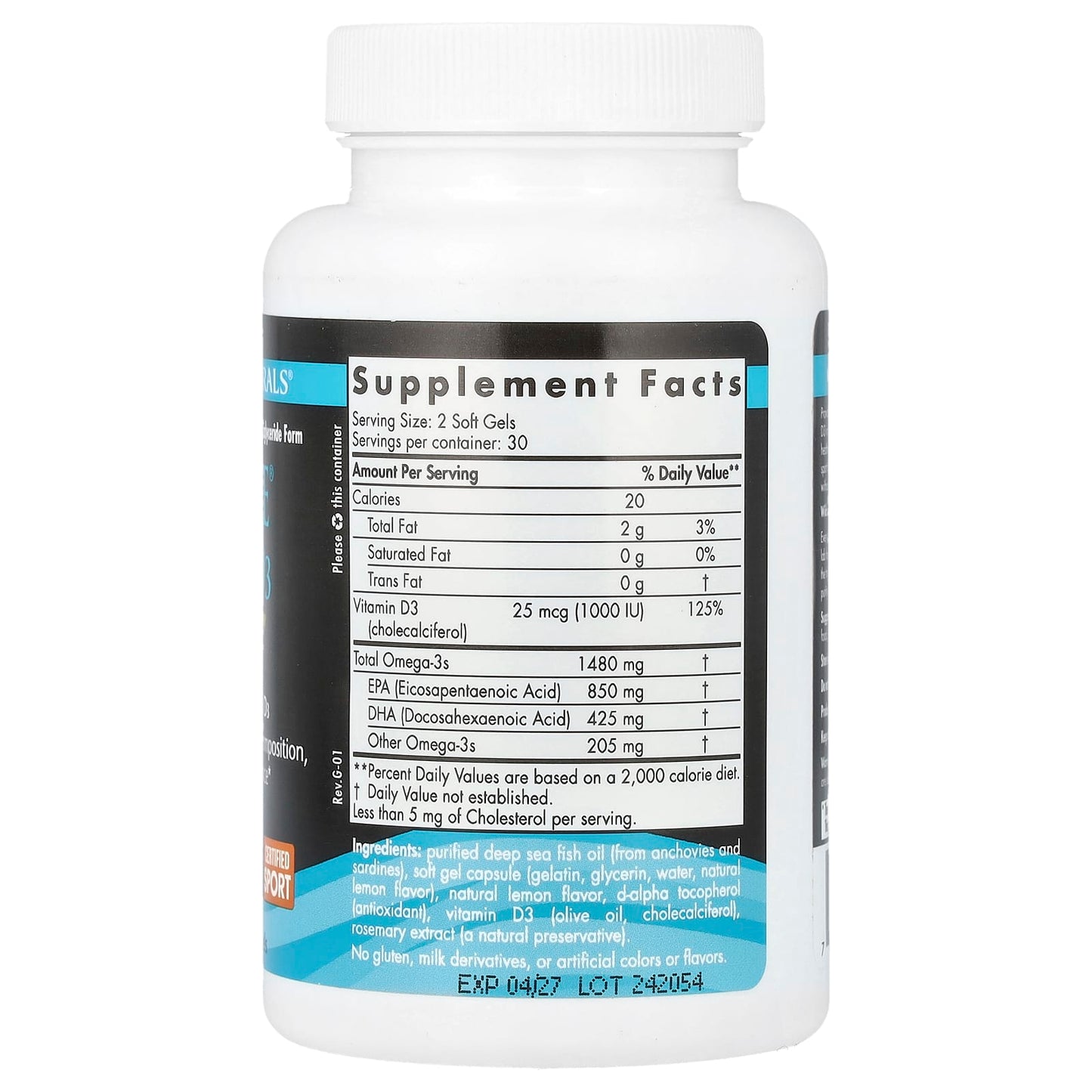 Ultimate Omega-D3 Sport, 1480mg Lemon - 60 softgels