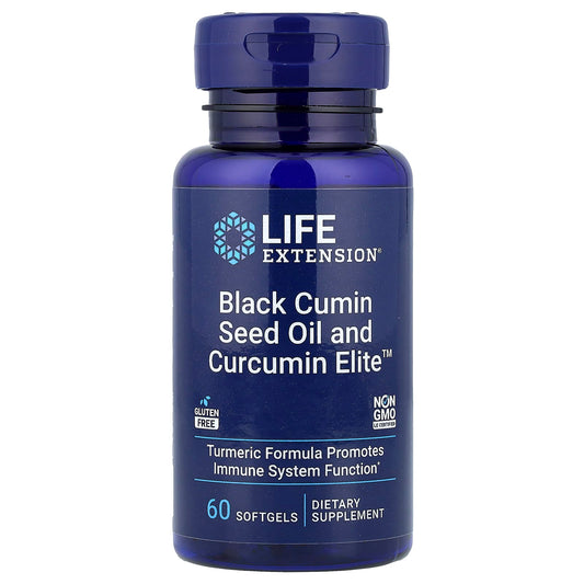 Black Cumin Seed Oil and Curcumin Elite Turmeric Extract - 60 softgels