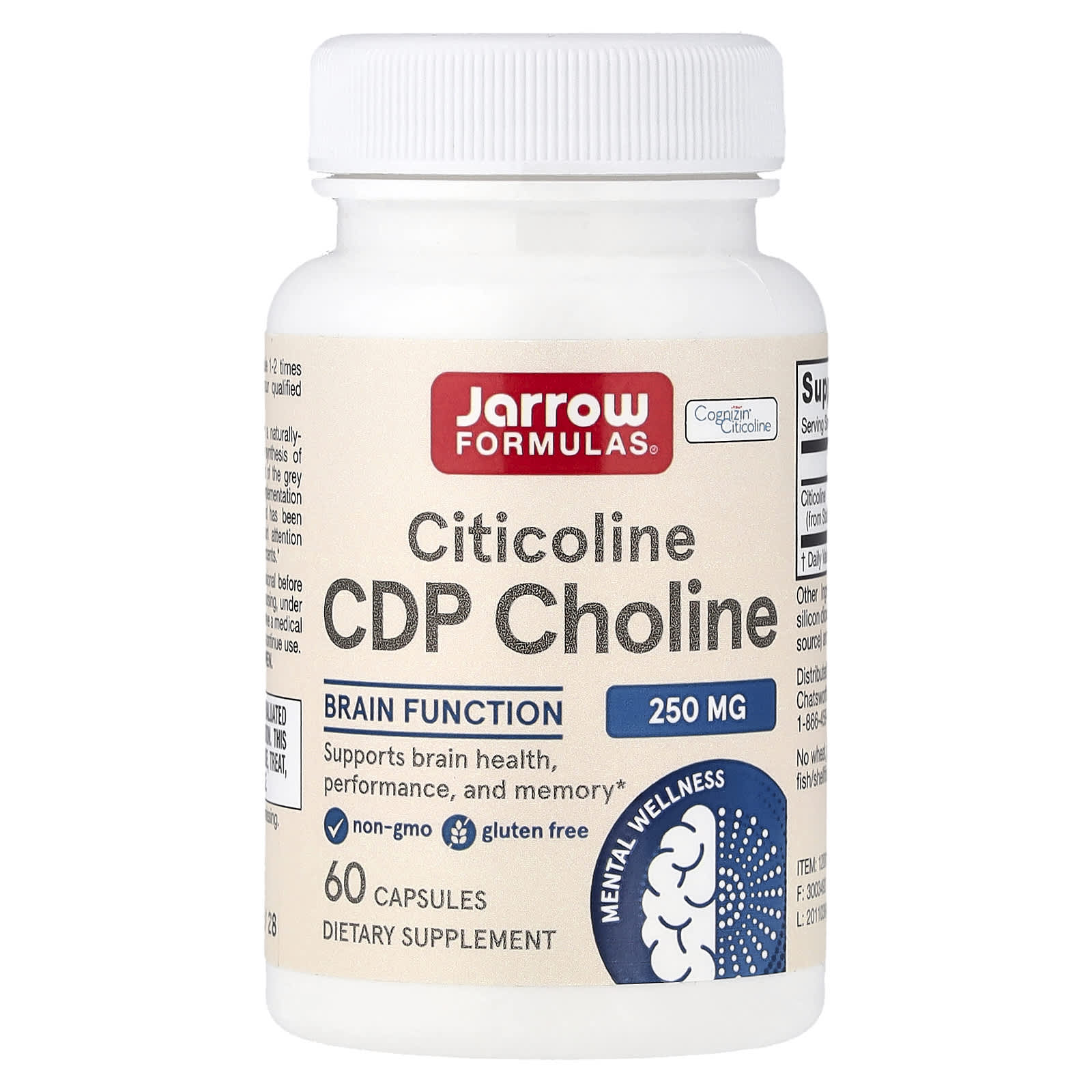 Citicoline CDP Choline, 250mg - 120 caps