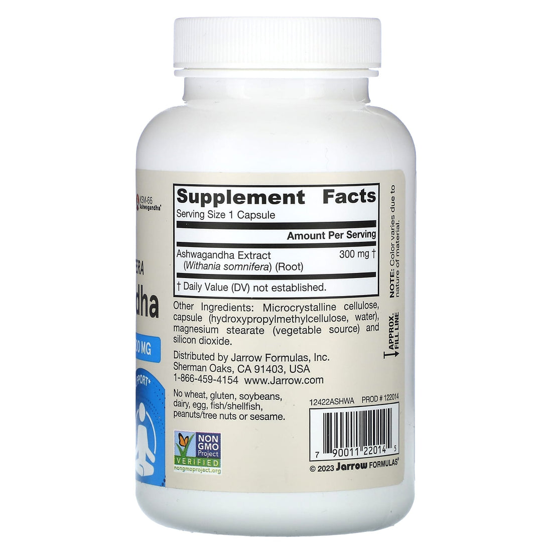 Jarrow Formulas Ashwagandha, 300mg - 120 vcaps - image 2