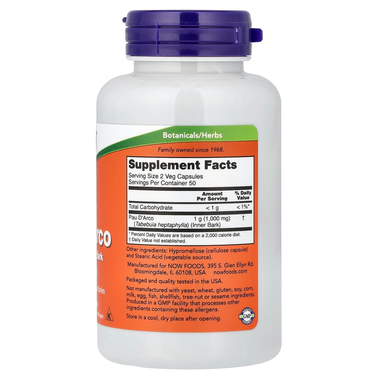 Pau D'Arco, 500mg - 250 vcaps
