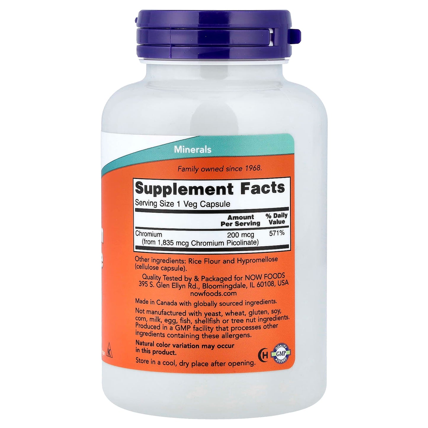 Chromium Picolinate, 200mcg - 100 vcaps