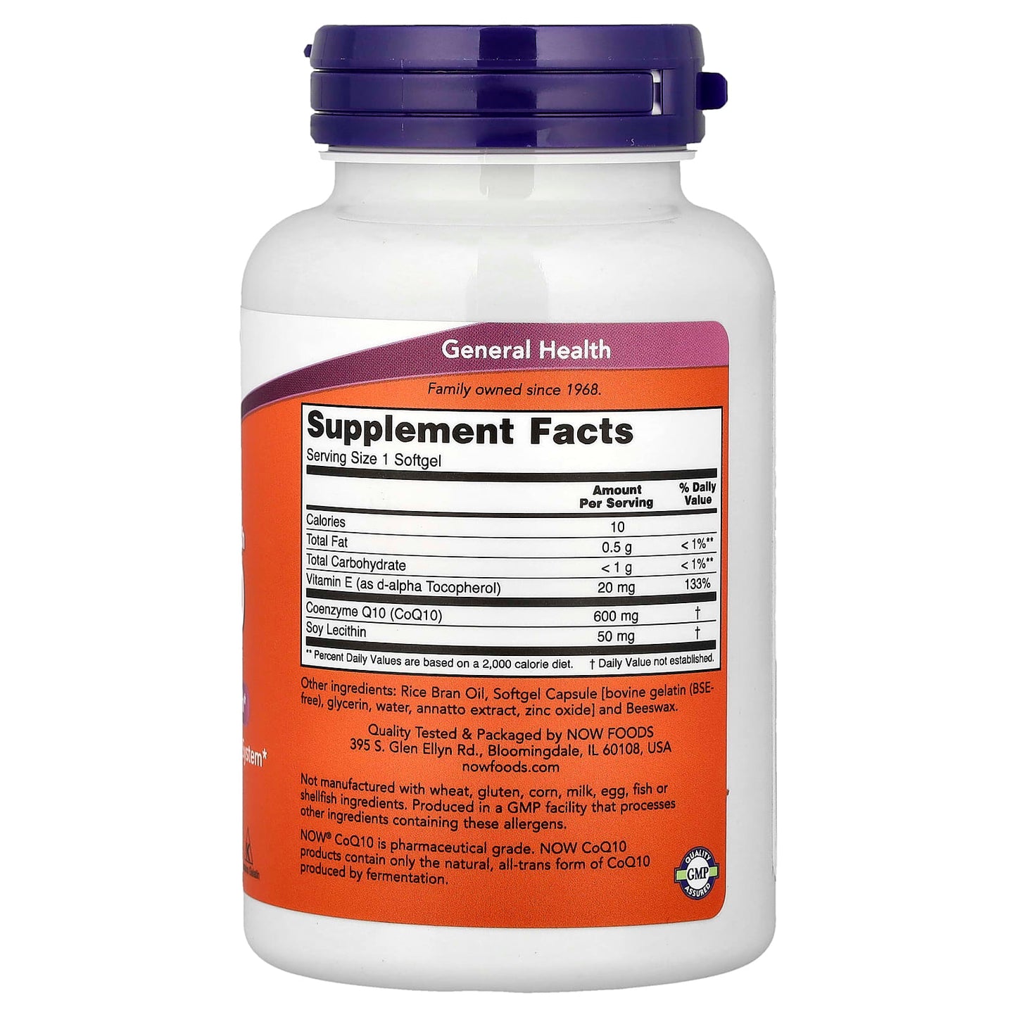 CoQ10 with Lecithin & Vitamin E, 400mg - 60 softgels