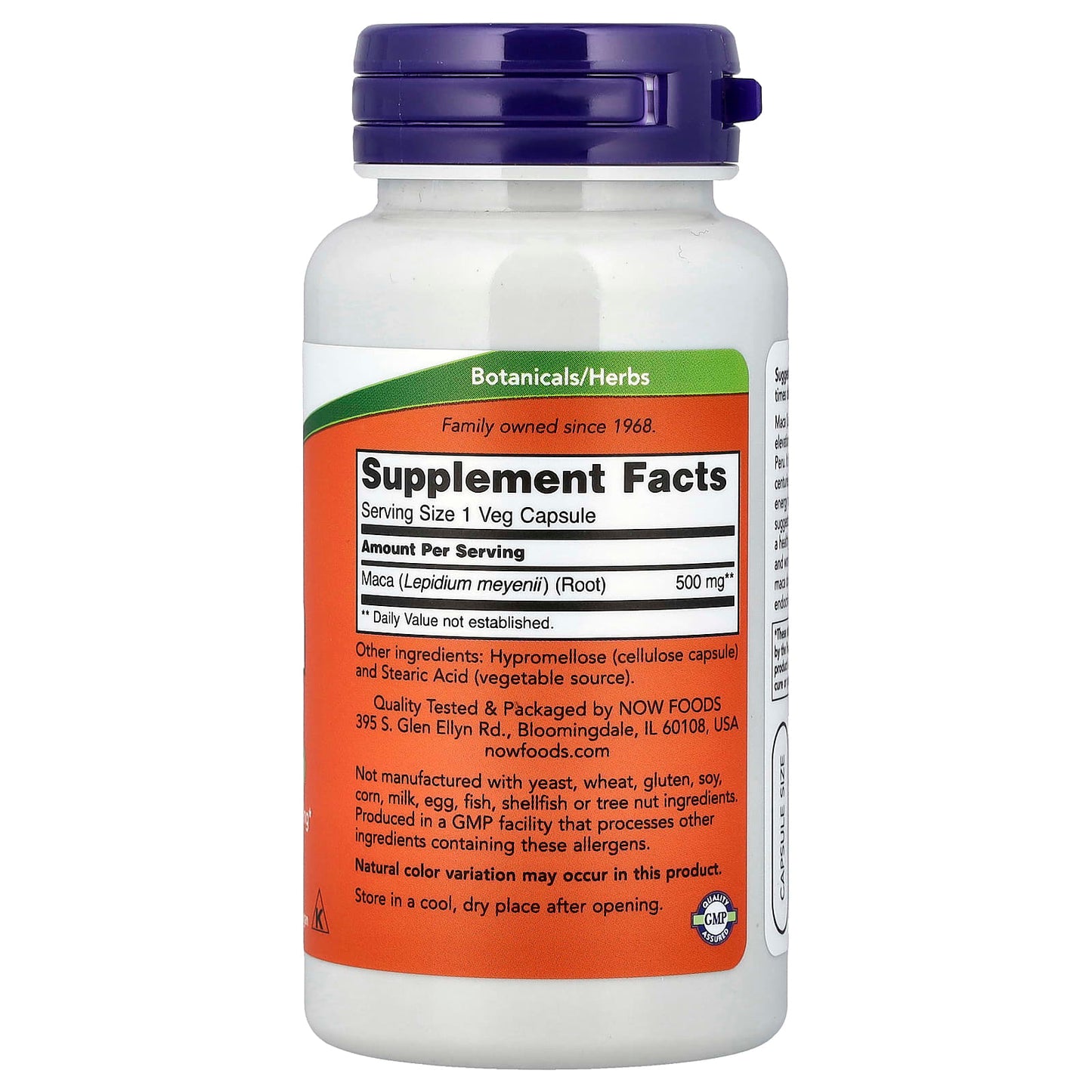 Maca, 500mg - 250 vcaps