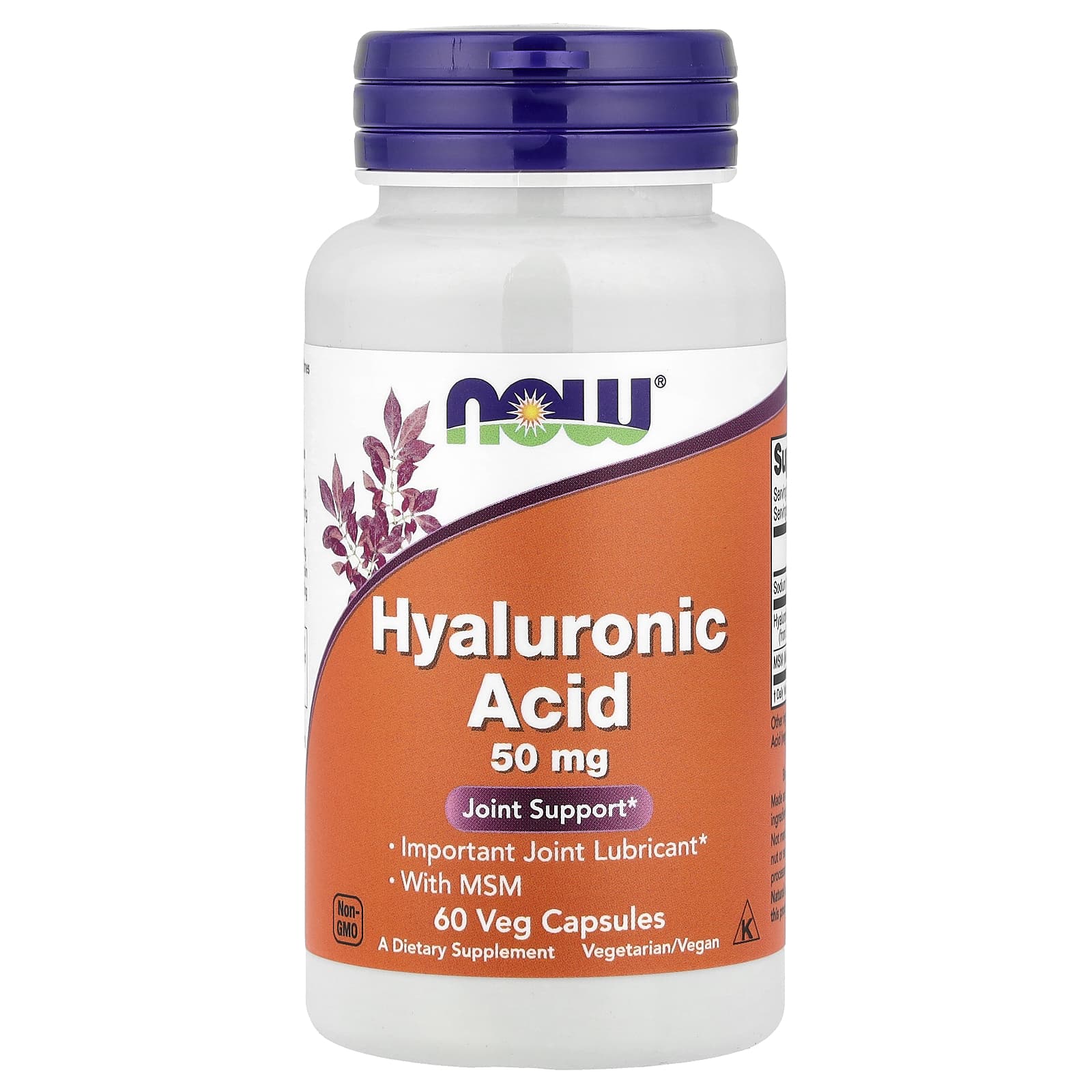 Hyaluronic Acid with MSM, 50mg - 120 vcaps