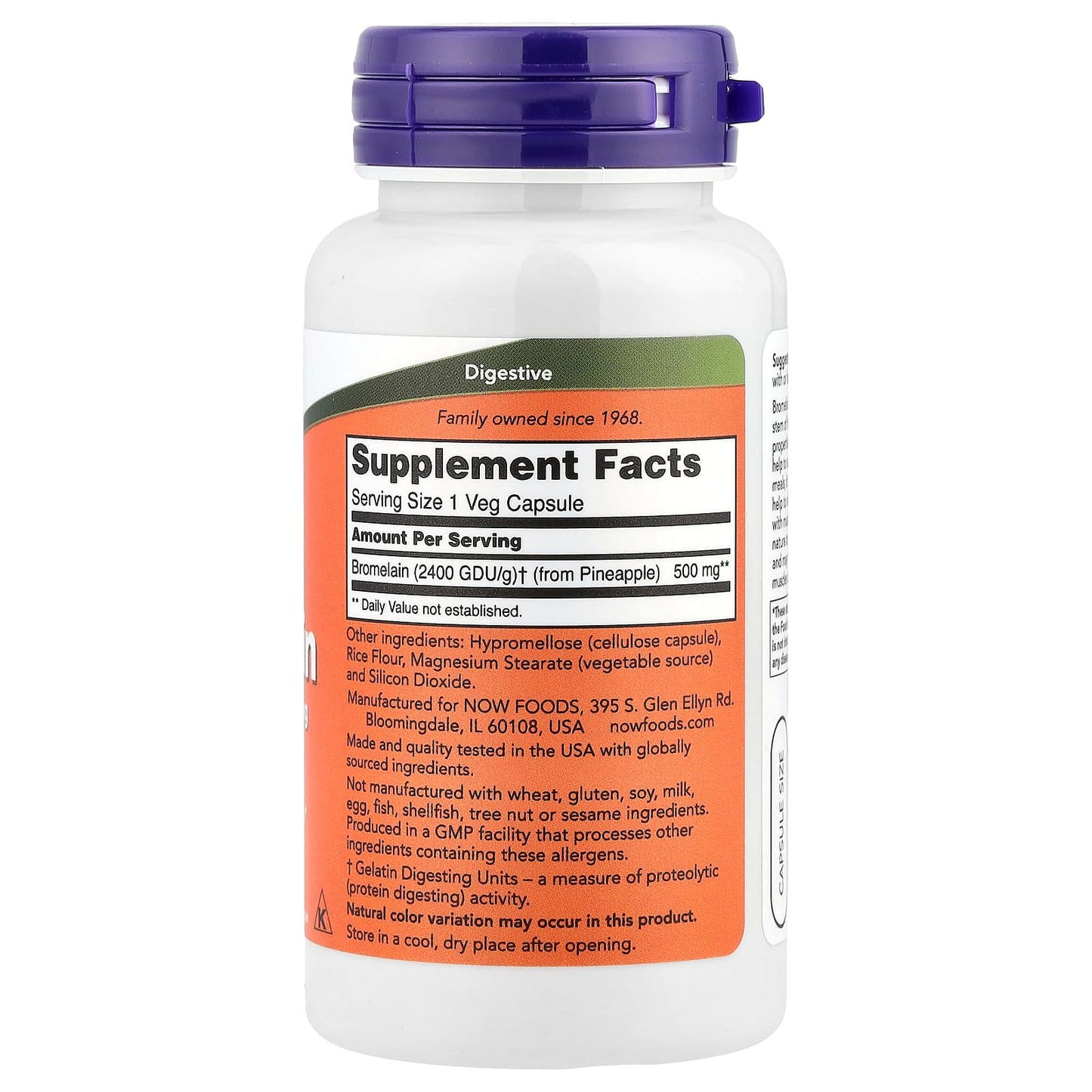 Bromelain, 500mg - 120 vcaps