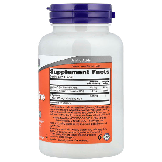L-Cysteine, 500mg - 100 tablets