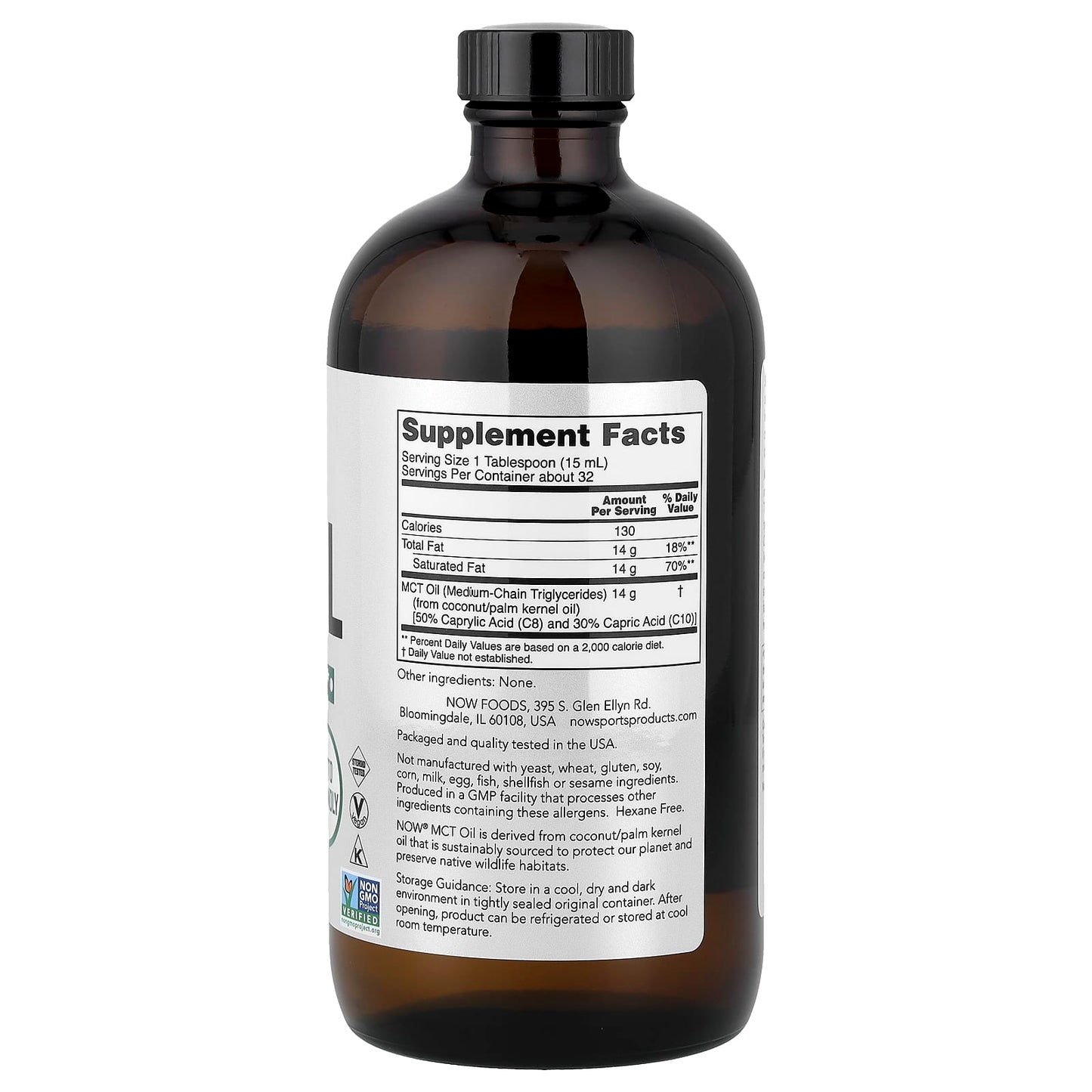 MCT Oil, Pure Liquid - 473 ml.