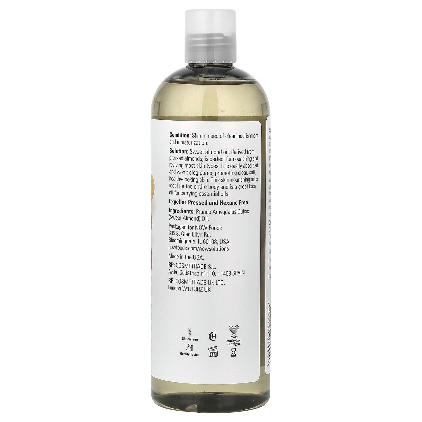 Almond Oil, Pure - 473 ml.