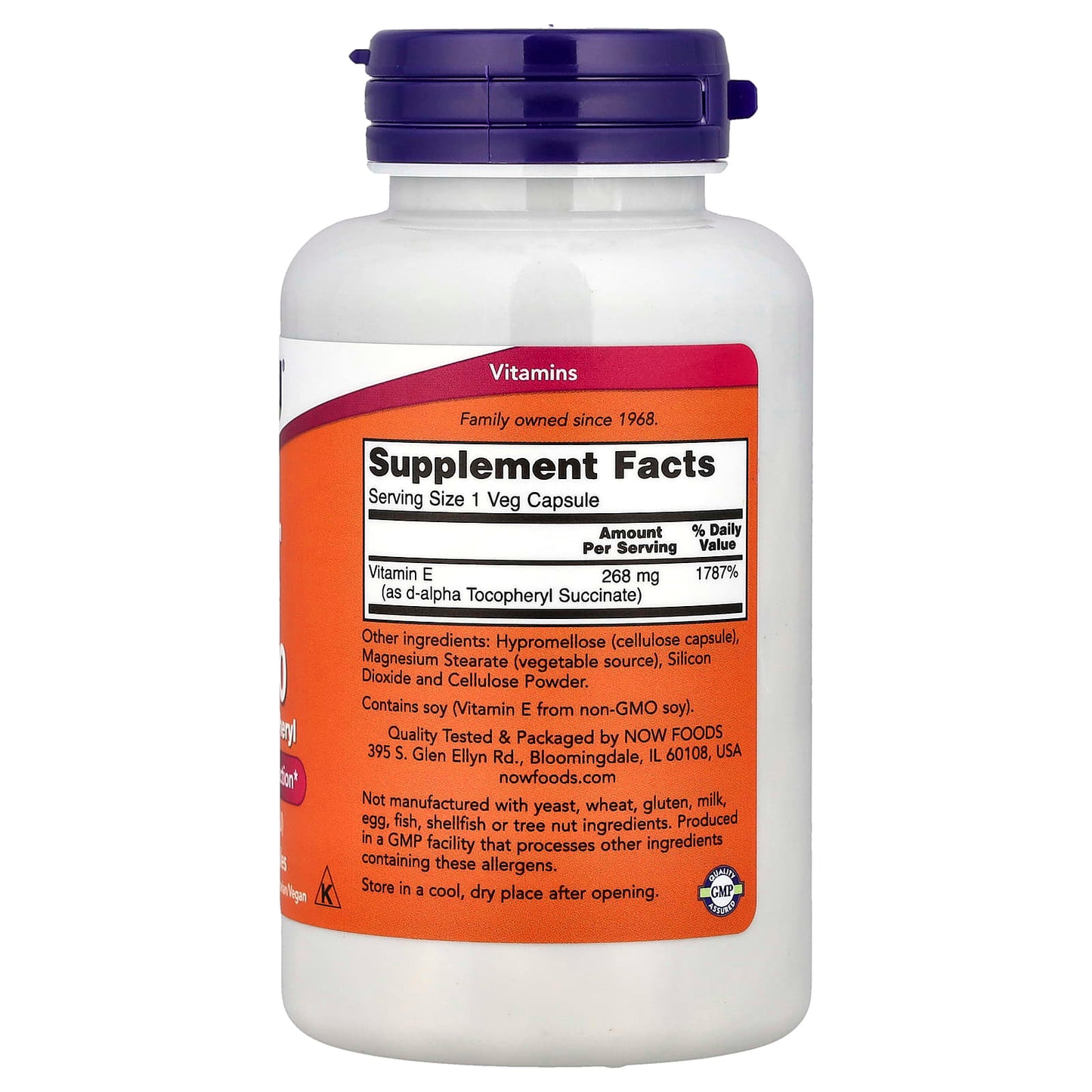 Vitamin E-400 Dry, Vegetarian - 100 vcaps