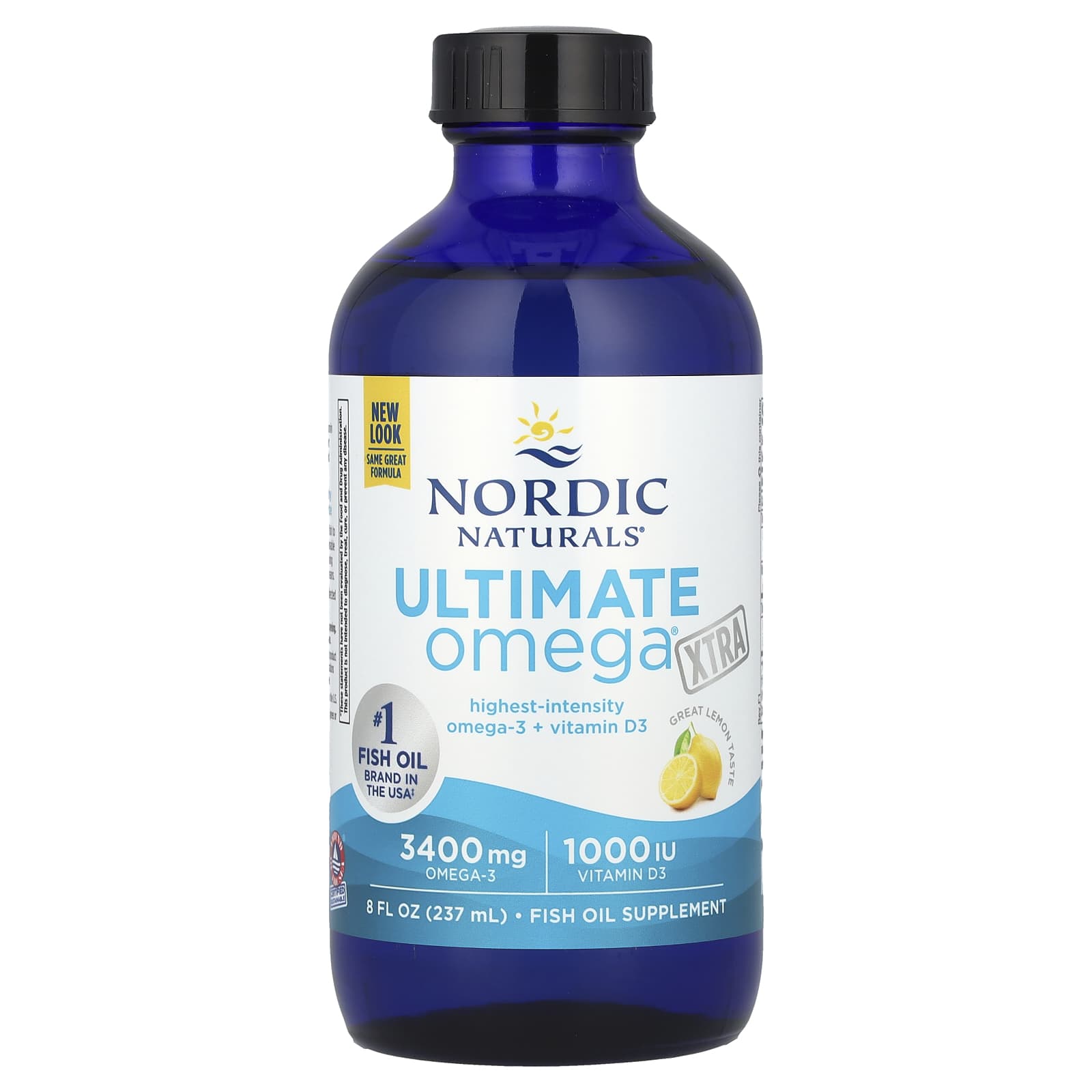 Ultimate Omega Xtra, 3400mg Lemon - 237 ml.