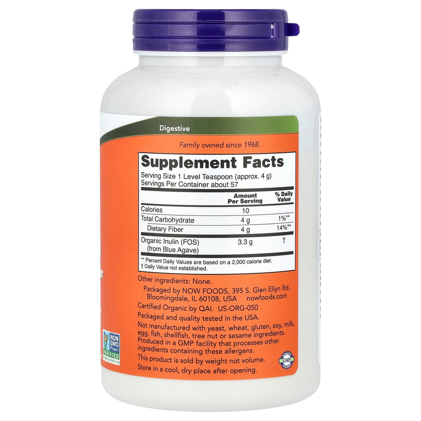 Inulin Prebiotic Pure Powder - 227g