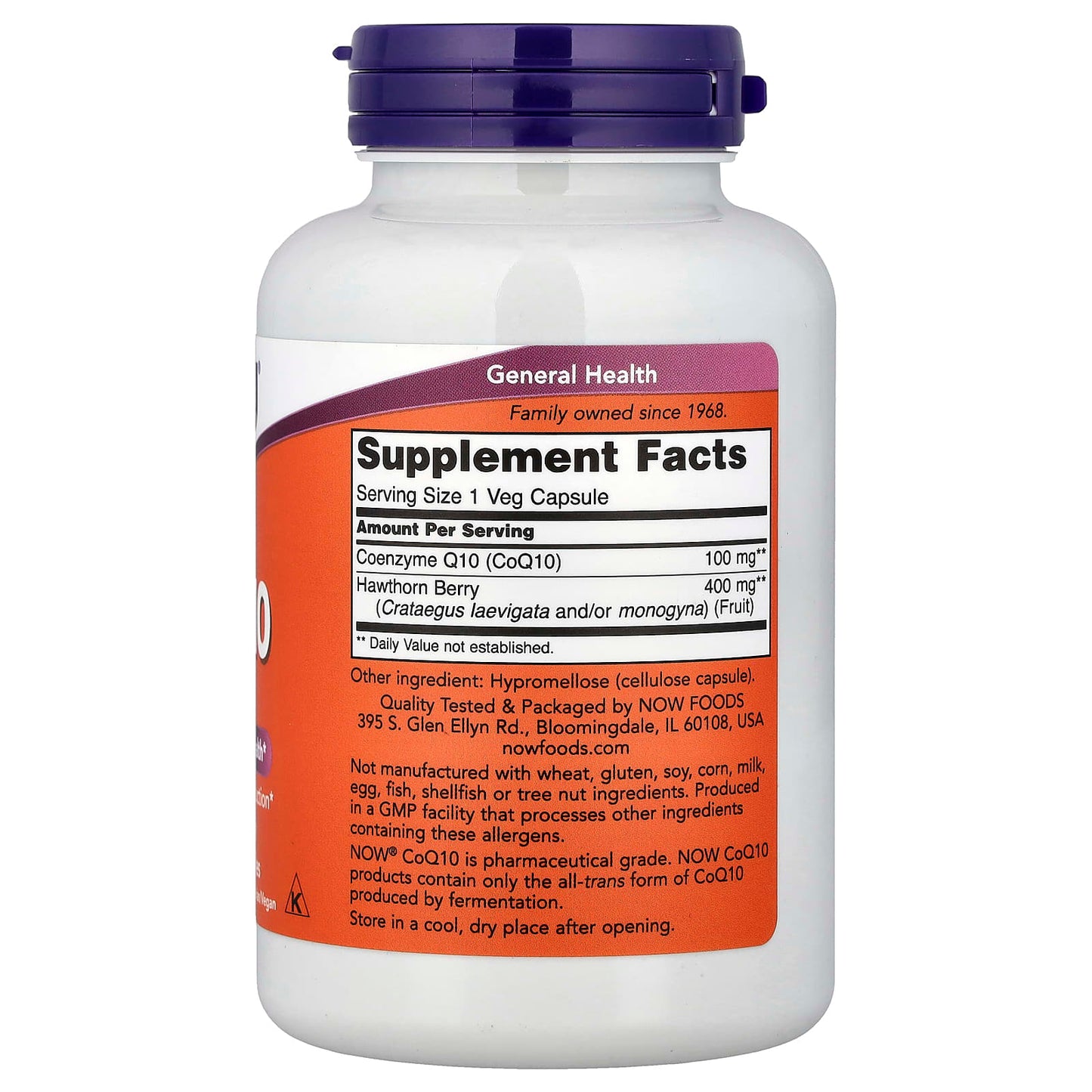 CoQ10 with Hawthorn Berry, 100mg - 180 vcaps