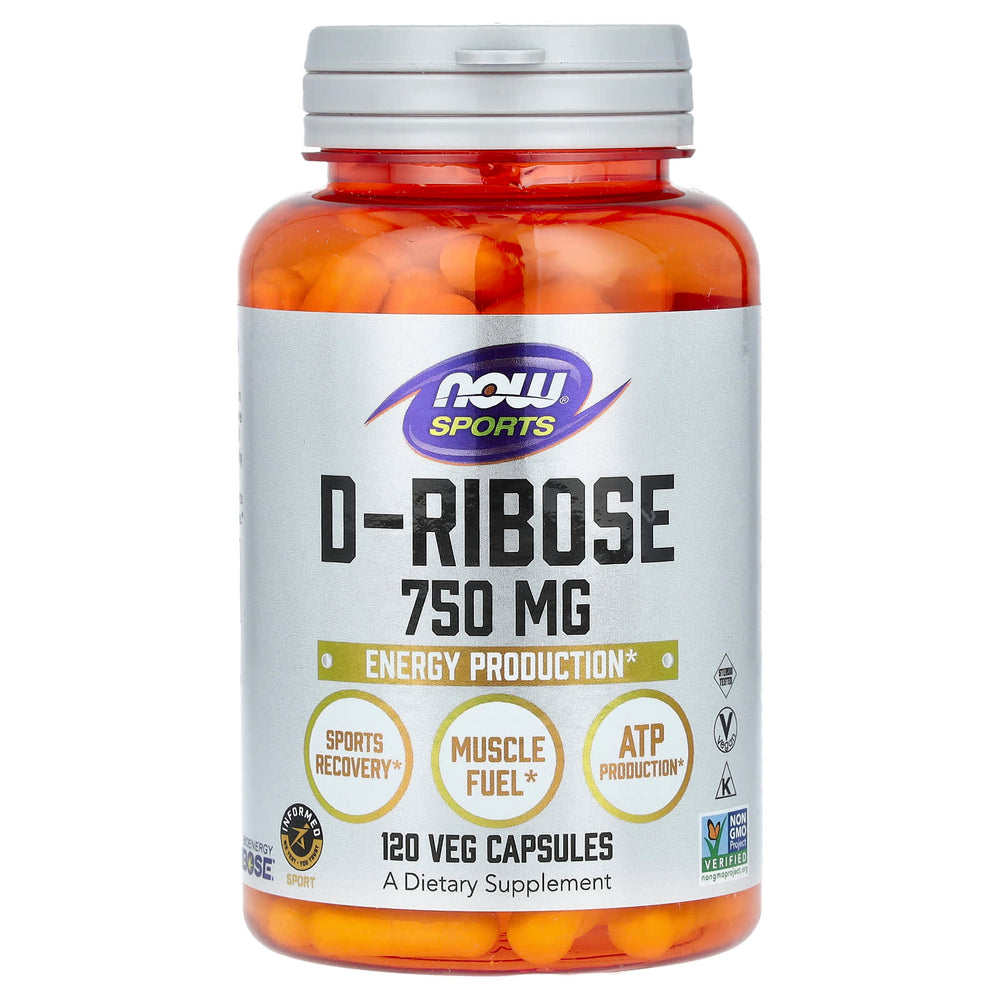 NOW Foods D-Ribose, 750mg - 120 vcaps