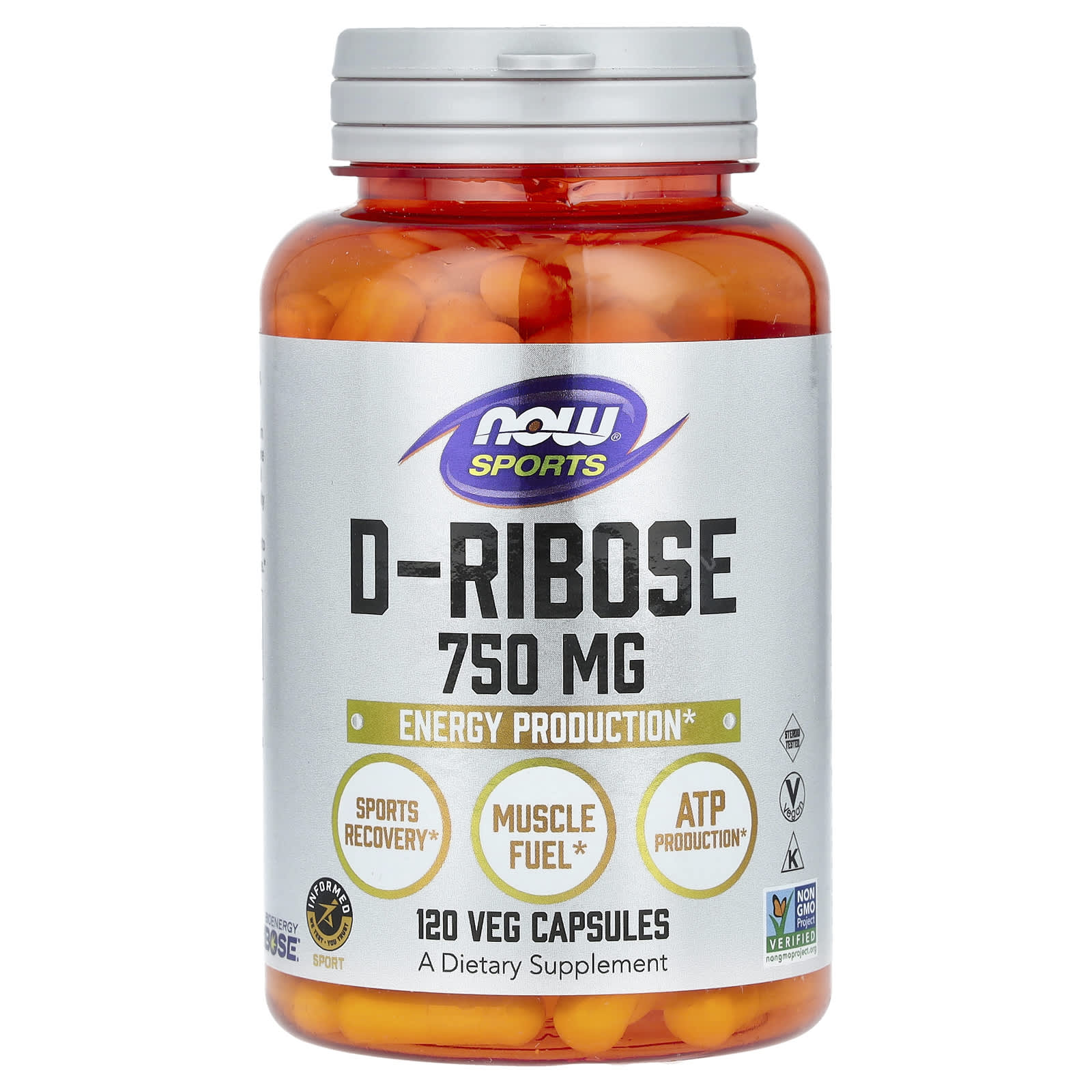 D-Ribose, 750mg - 120 vcaps