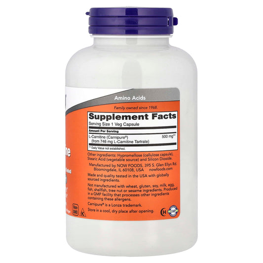 L-Carnitine, 500mg - 180 vcaps