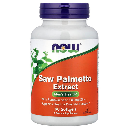 Saw Palmetto Extract with Pumpkin Seed Oil and Zinc, 80mg - 90 softgels