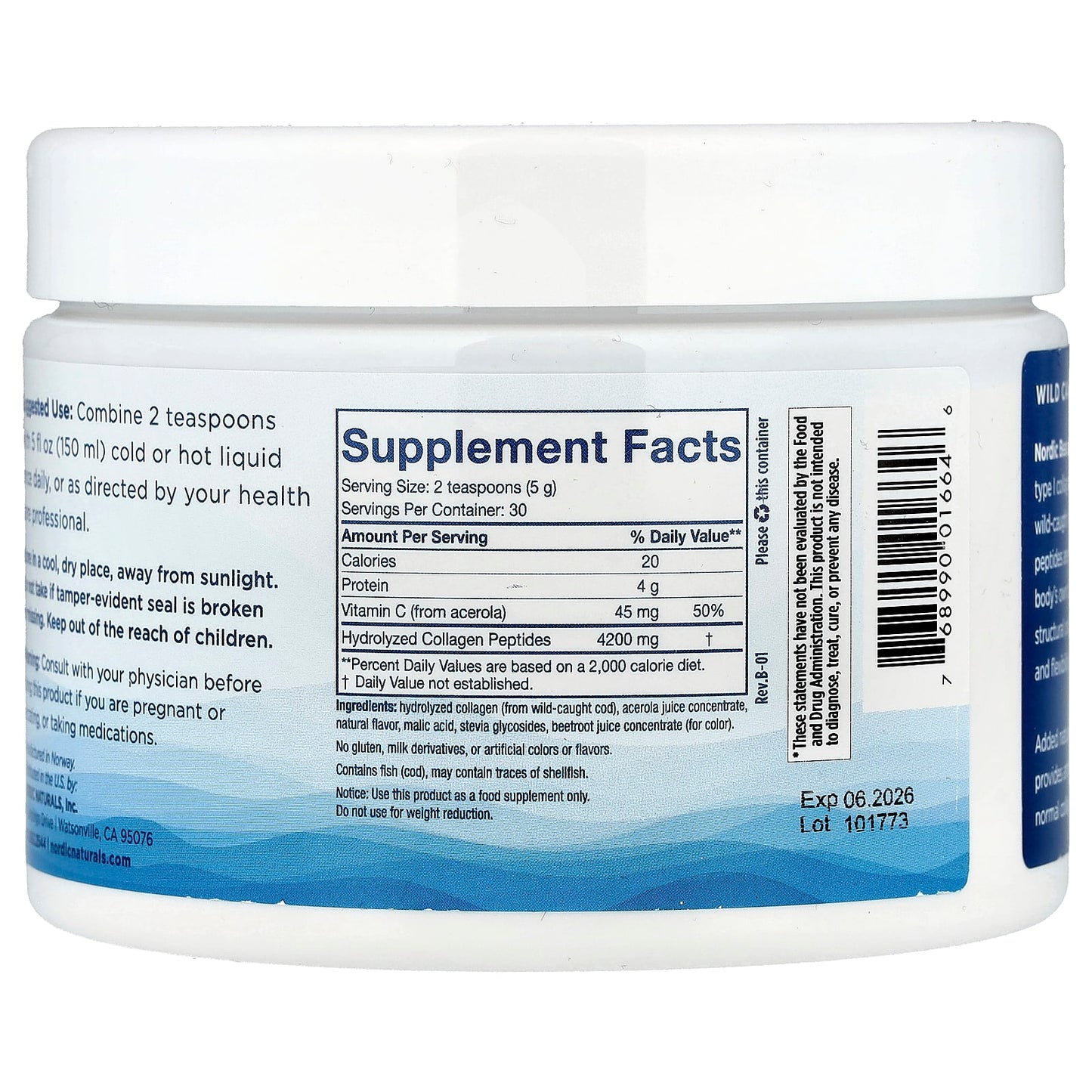 Marine Collagen, Strawberry - 150g