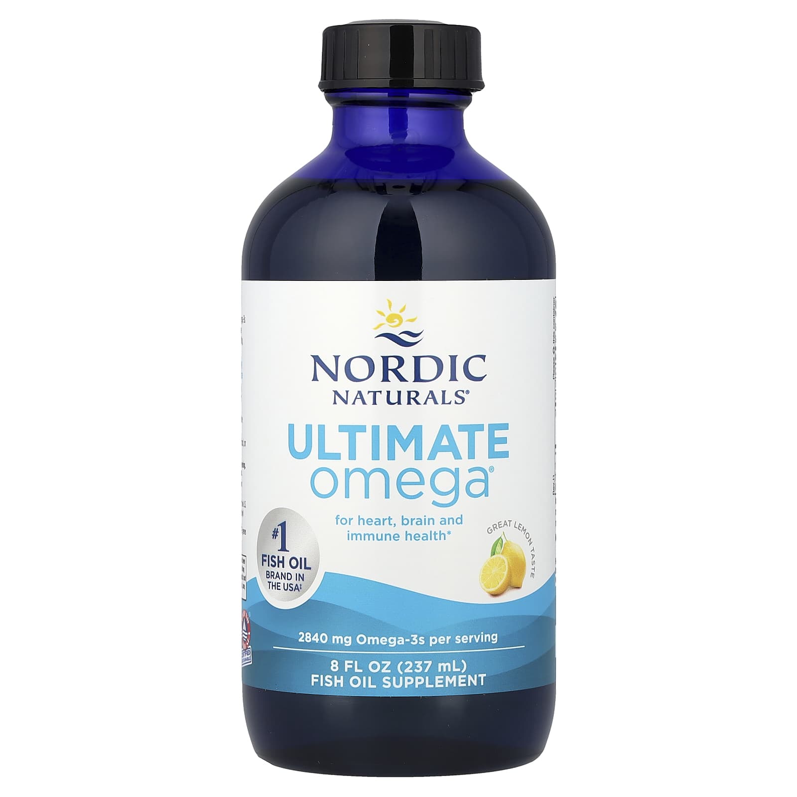 Ultimate Omega, 2840mg Lemon - 237 ml.
