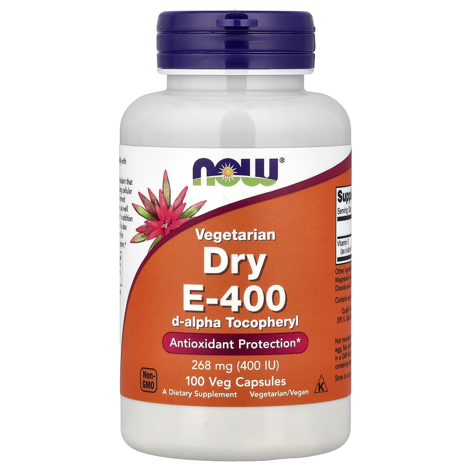 Vitamin E-400 Dry, Vegetarian - 100 vcaps