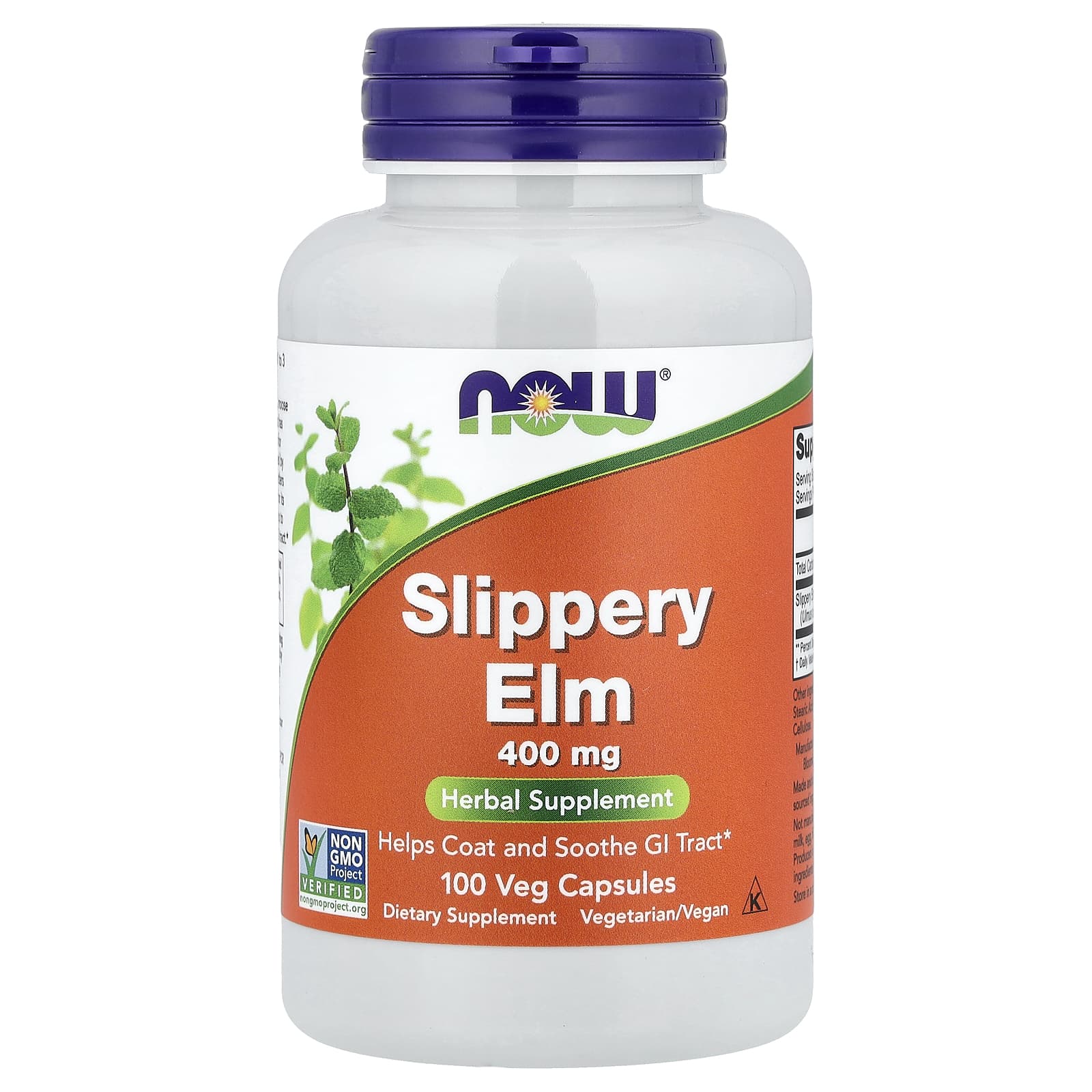 Slippery Elm, 400mg - 100 vcaps