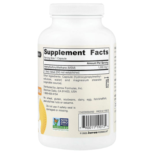 MSM (Methyl-Sulfonyl-Methane), 1000mg - 200 vcaps