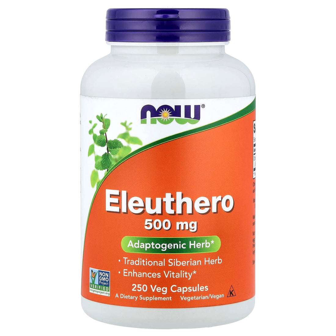 NOW Foods Eleuthero, 500mg - 250 vcaps