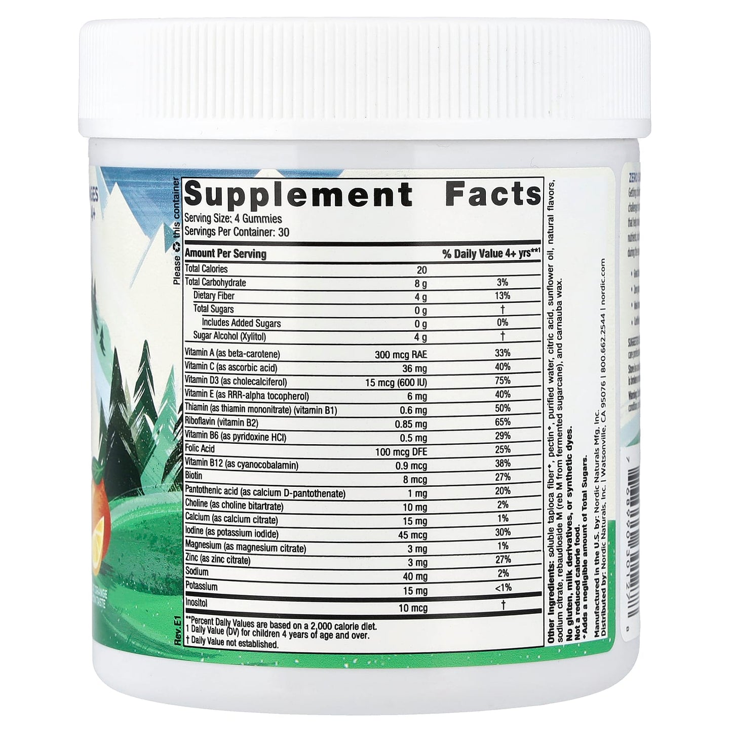 Kids Multi Zero Sugar, Orange Lemon - 120 gummies