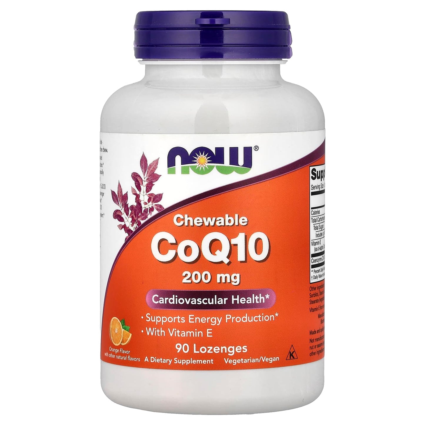 CoQ10 with Lecithin & Vitamin E, 200mg (Chewable) - 90 lozenges