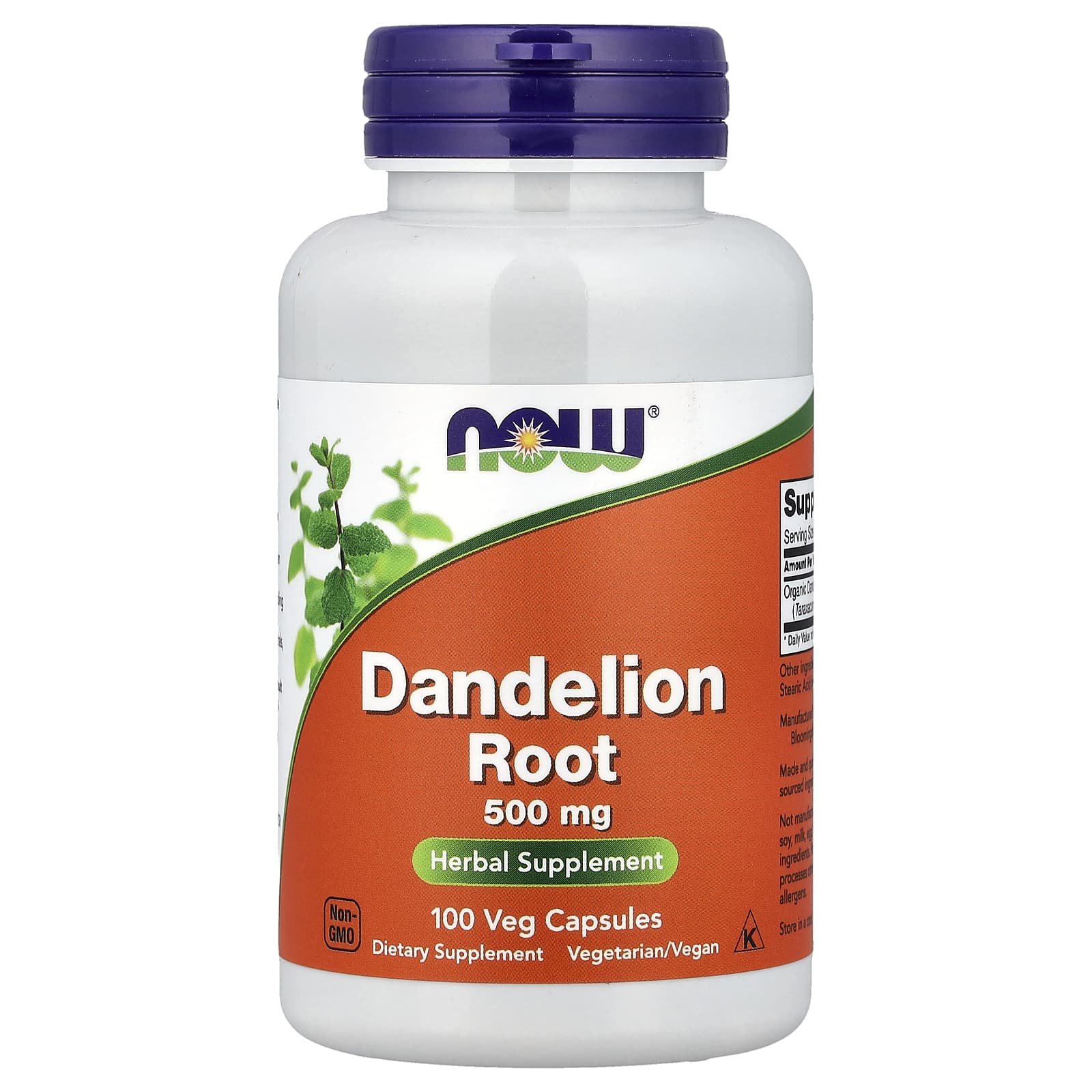 Dandelion Root, 500mg - 100 vcaps