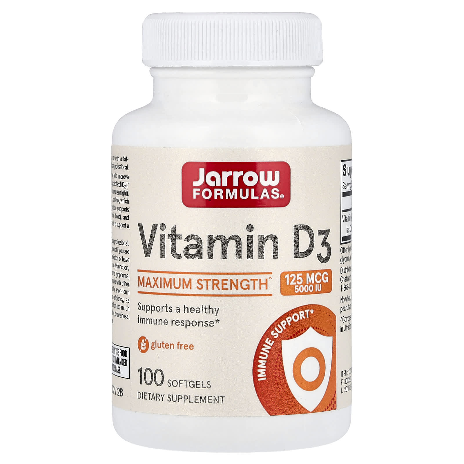 Vitamin D3, 2500 IU - 100 softgels