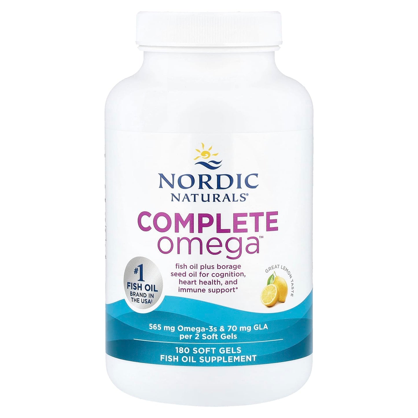 Complete Omega, 565mg Lemon - 180 softgels
