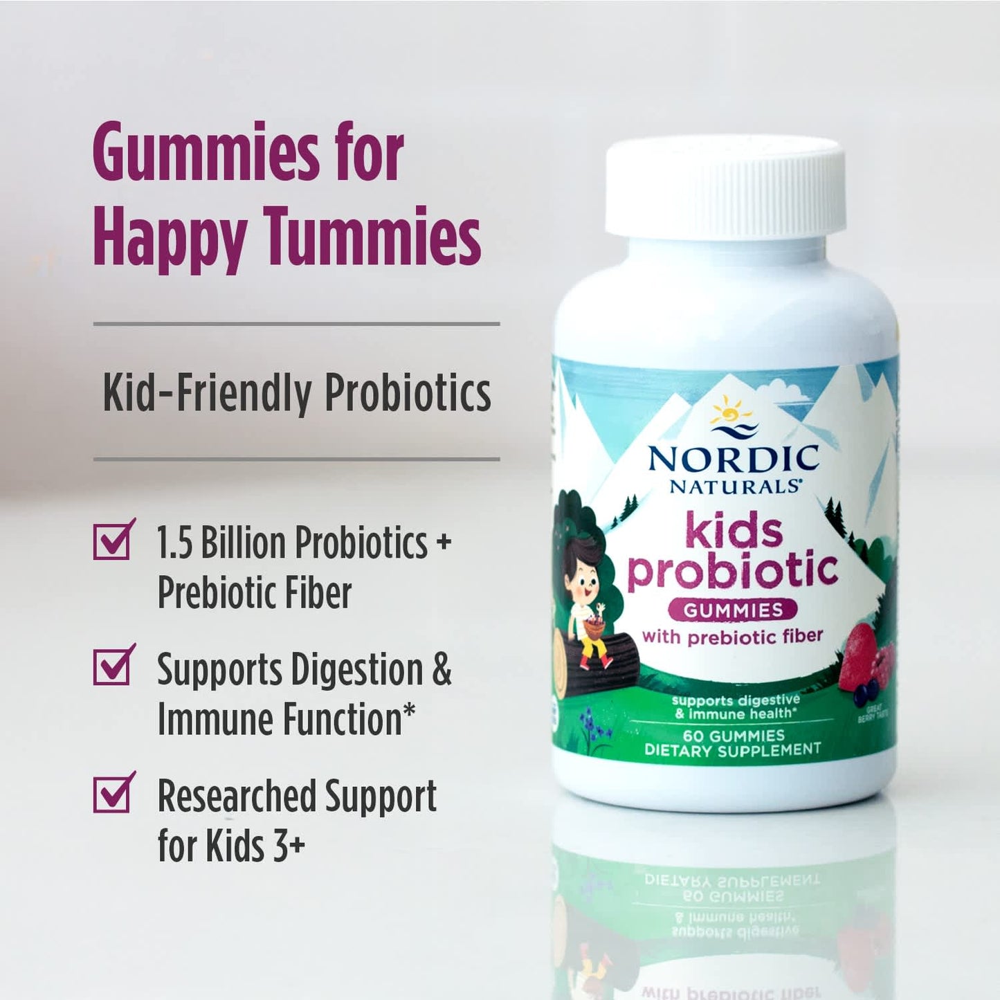 Probiotic Gummies Kids, Merry Berry Punch - 60 gummies