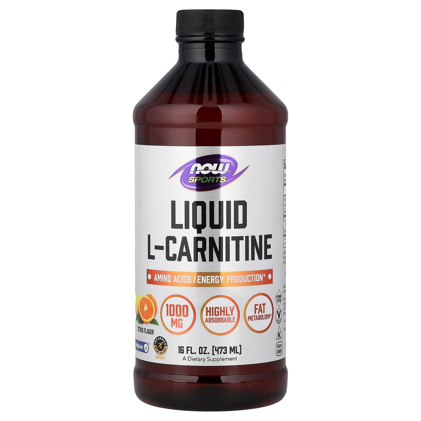 Liquid L-Carnitine, 1000mg Citrus - 473 ml.