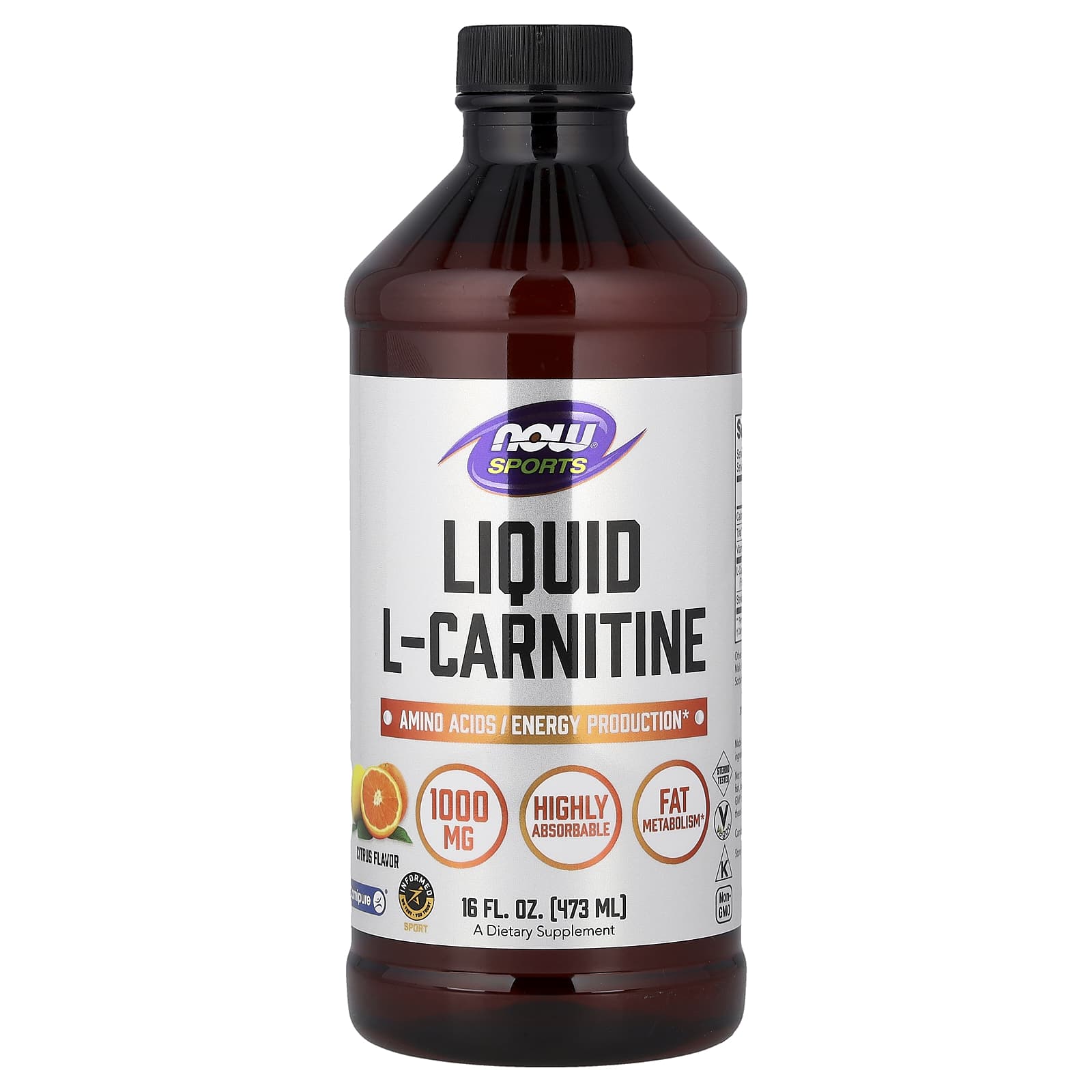 Liquid L-Carnitine, 1000mg Citrus - 473 ml.