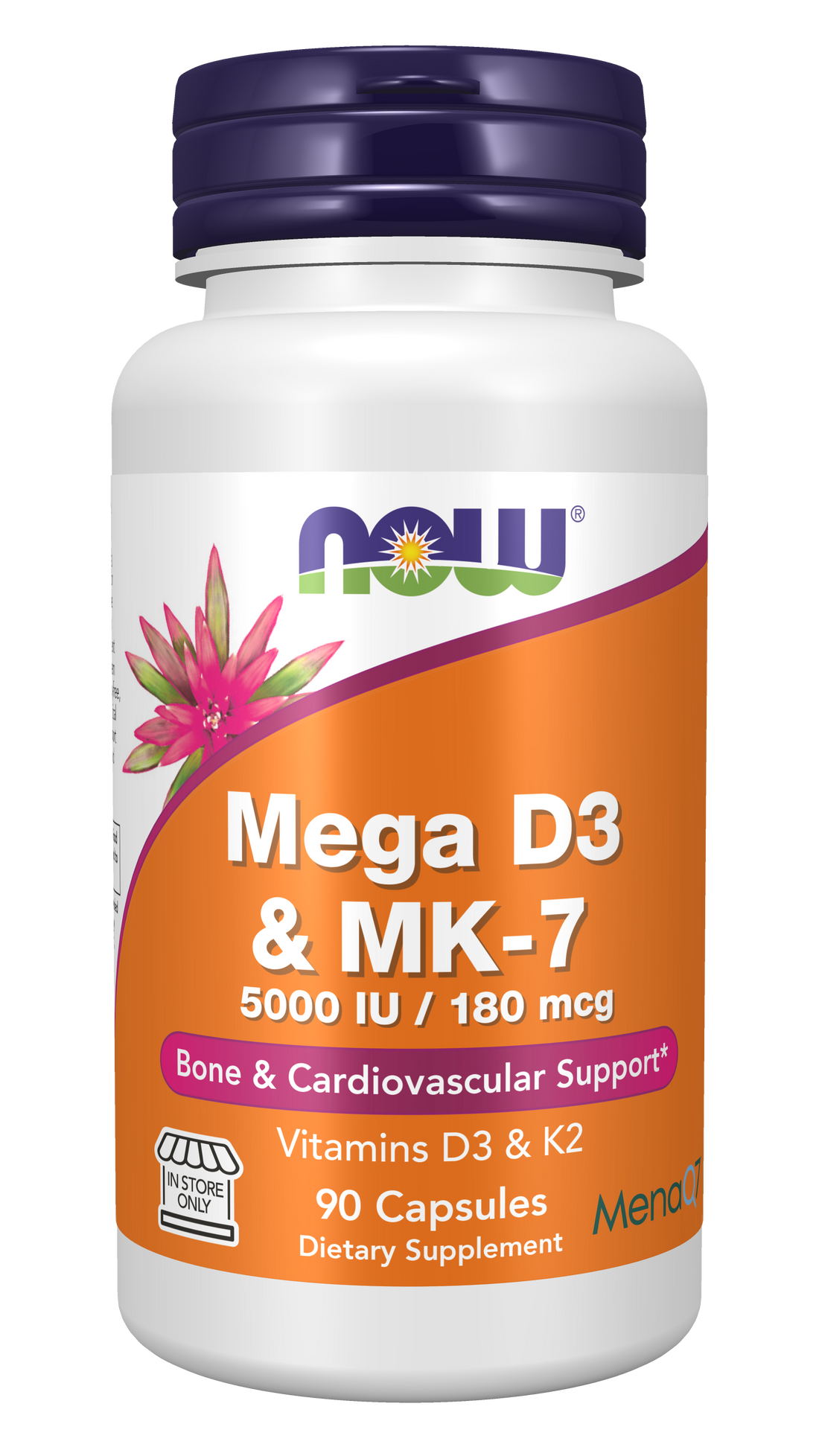 NOW Foods Mega D-3 & MK-7 - 120 caps - image 5