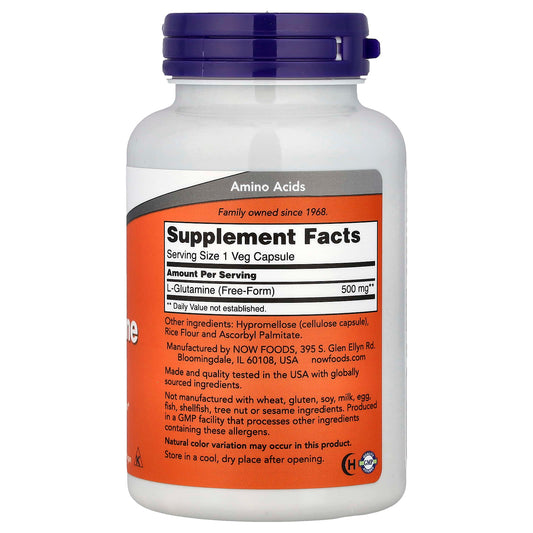 L-Glutamine, 500mg - 120 vcaps