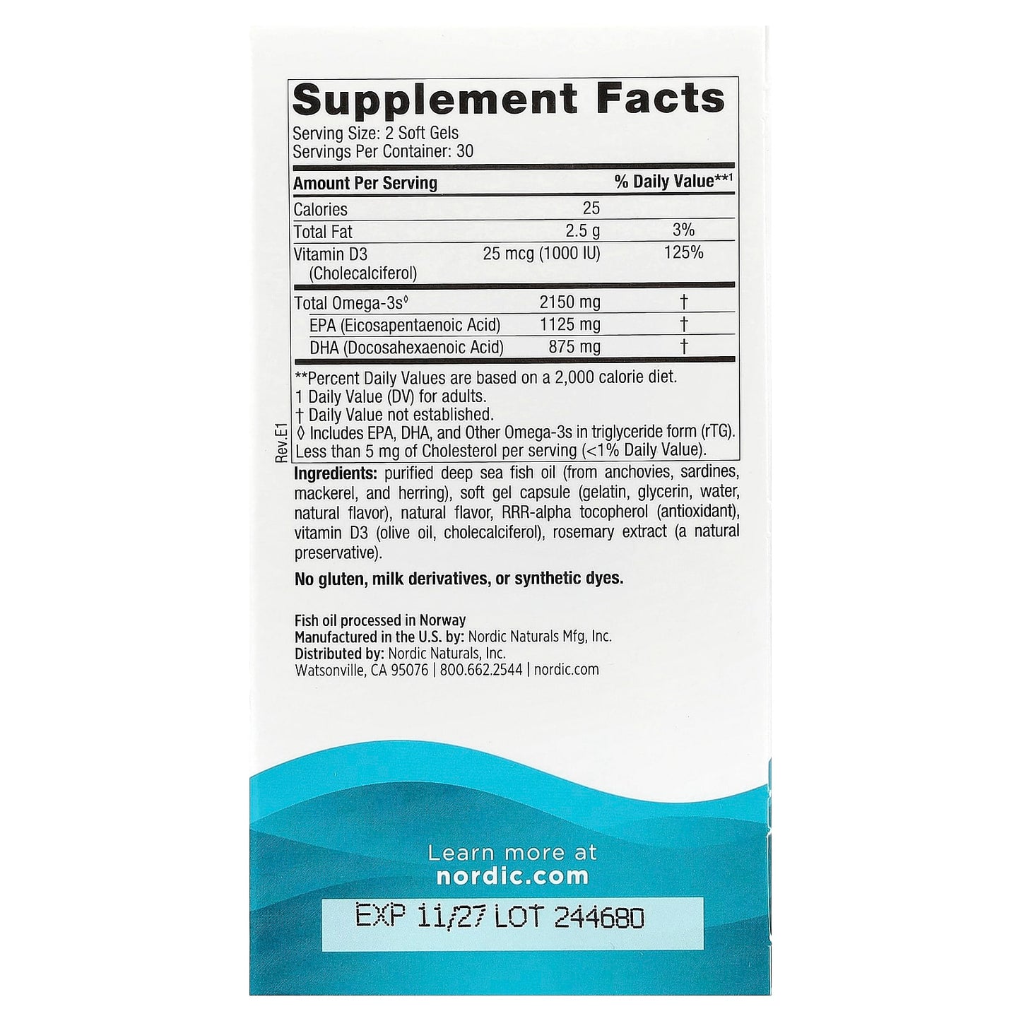 Ultimate Omega 2X with Vitamin D3, 2150mg Lemon - 60 softgels
