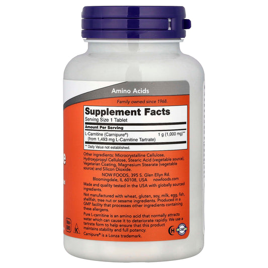 L-Carnitine, 1000mg - 50 tabs