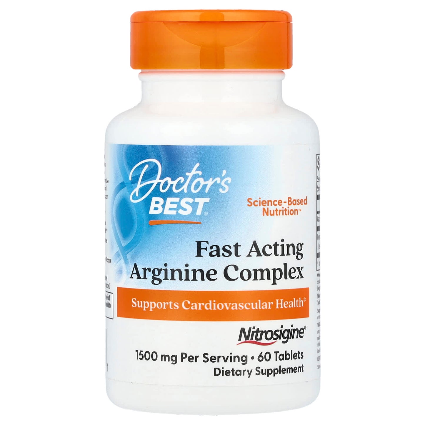 Fast Acting Arginine Complex with Nitrosigine, 750mg - 60 tablets
