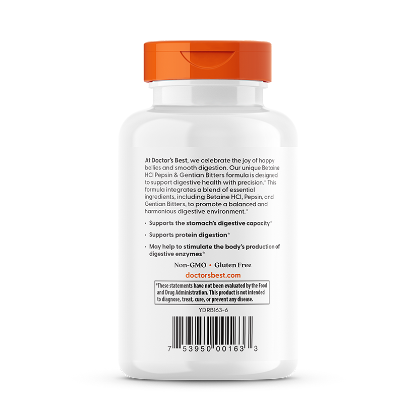 Betaine HCl Pepsin & Gentian Bitters - 360 caps