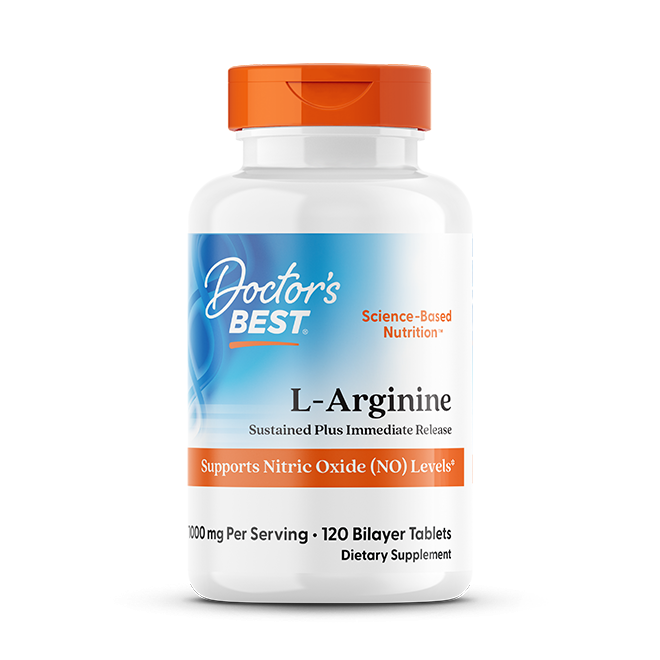 L-Arginine - Sustained + Immediate Release, 1000mg - 120 tablets