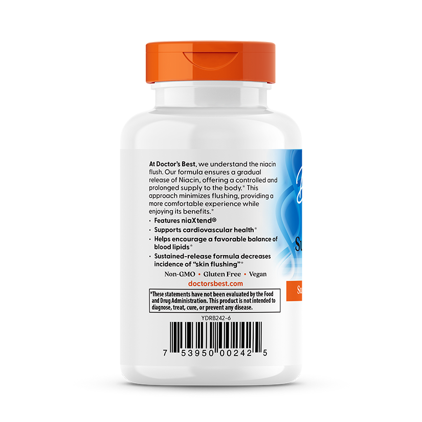 Sustained - Release Niacin, 500mg - 120 tablets