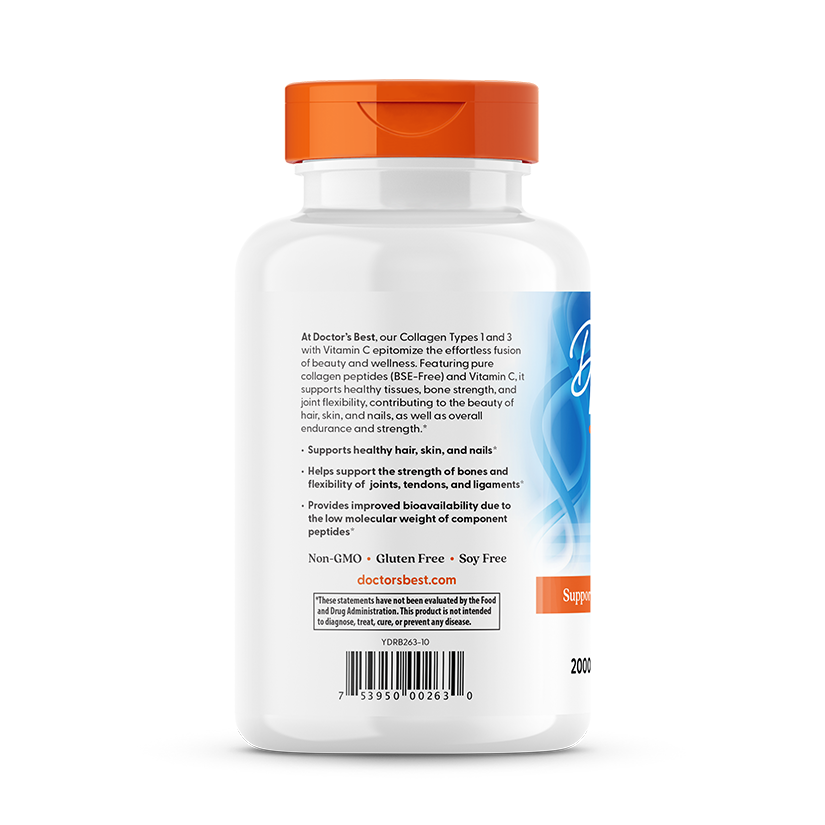 Collagen Types 1 and 3 with Vitamin C - 240 caps