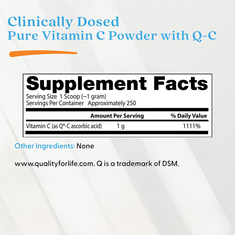 Pure Vitamin C Powder with Quali-C - 250g
