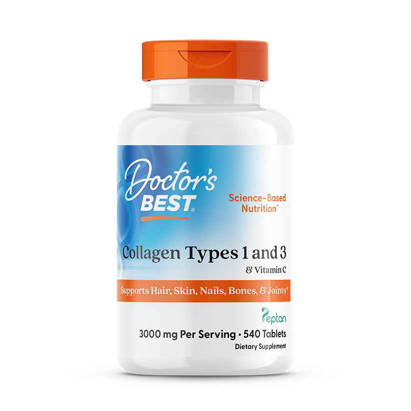 Collagen Types 1 and 3 with Peptan and Vitamin C, 3000mg - 180 tabs