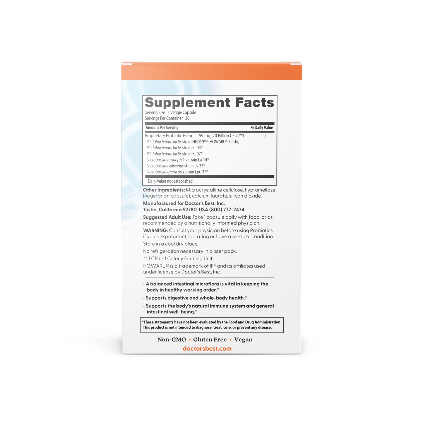 Digestive Probiotic, 20 Billion CFU - 30 vcaps