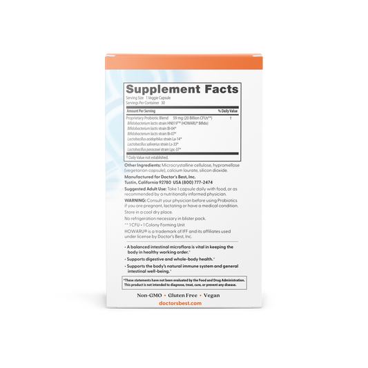 Digestive Probiotic, 20 Billion CFU - 30 vcaps